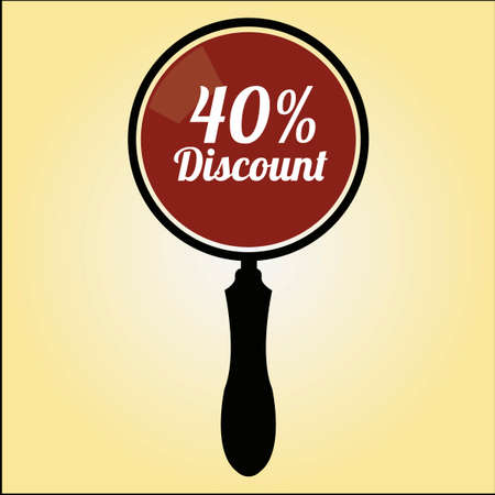 Discount illustration over color backgroundのイラスト素材