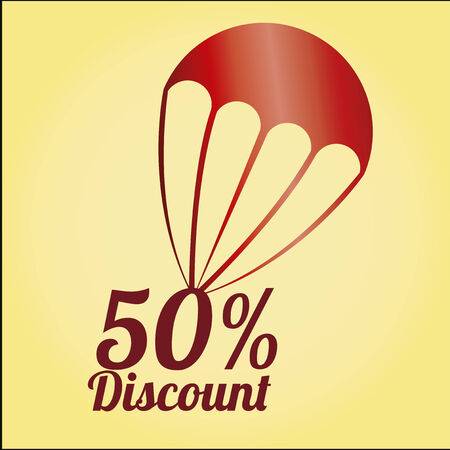 Discount illustration over color backgroundのイラスト素材