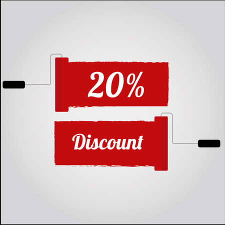 Discount illustration over color backgroundのイラスト素材