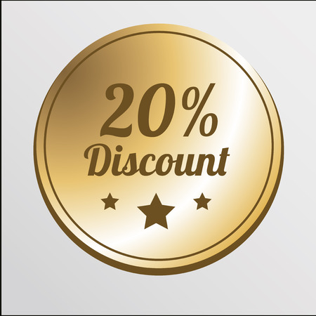 Discount illustration over color backgroundのイラスト素材