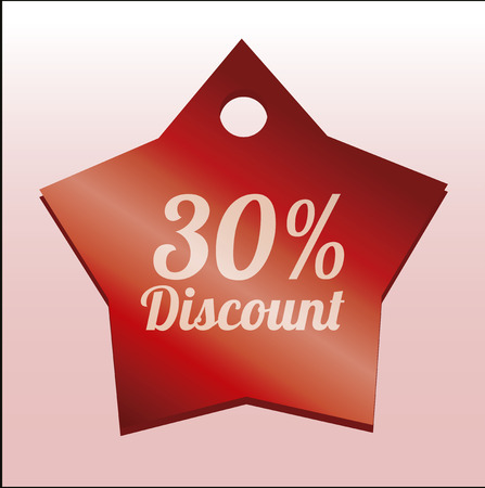Discount illustration over color backgroundのイラスト素材