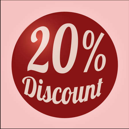 Discount illustration over color backgroundのイラスト素材