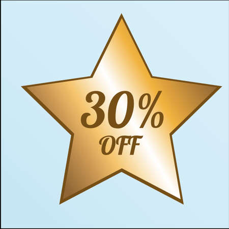 Discount illustration over color backgroundのイラスト素材