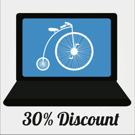 Laptop design over color backgroundのイラスト素材