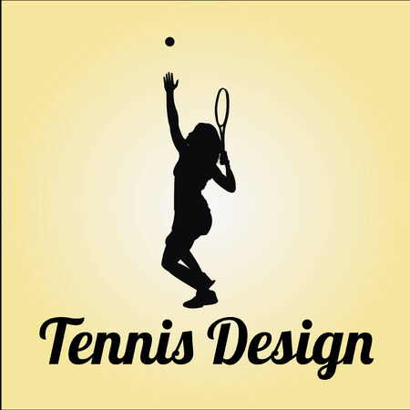 Tennis design over color backgroundのイラスト素材