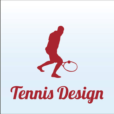 Tennis design over color backgroundのイラスト素材