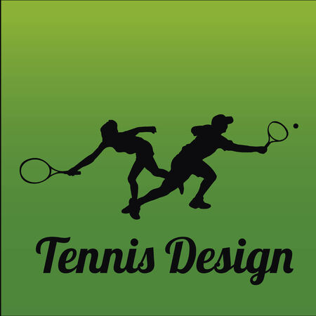 Tennis design over color backgroundのイラスト素材