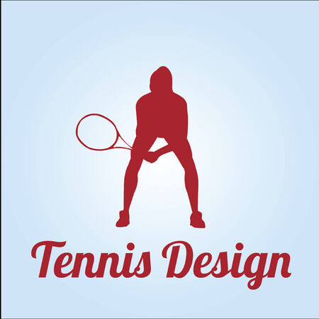 Tennis design over color backgroundのイラスト素材