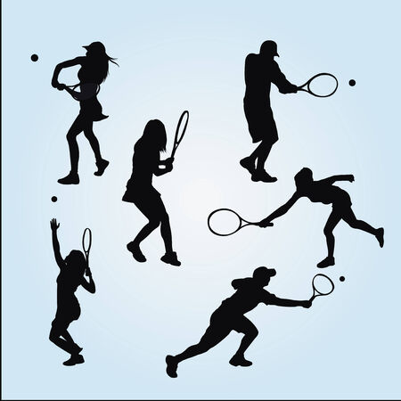Tennis design over color backgroundのイラスト素材