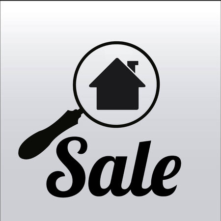real estate illustration over color backgroundのイラスト素材