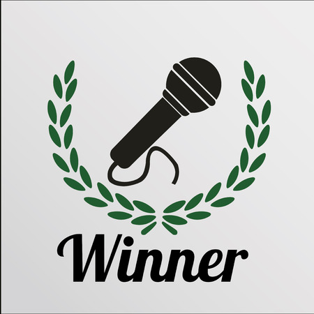 winner vector over color backgroundのイラスト素材
