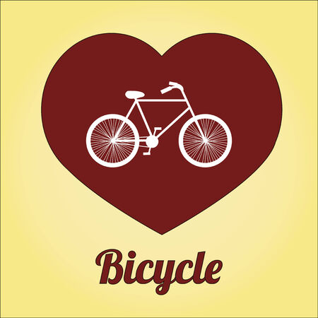 bicycle illustration over color backgroundのイラスト素材