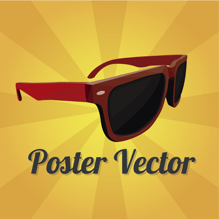 Sun glasses illustration over color backgroundのイラスト素材