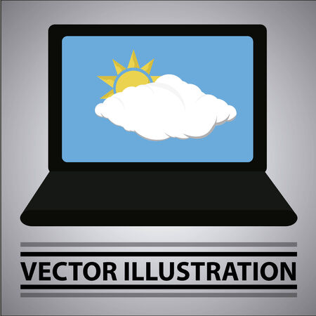 weather situation like a laptop screensaverのイラスト素材