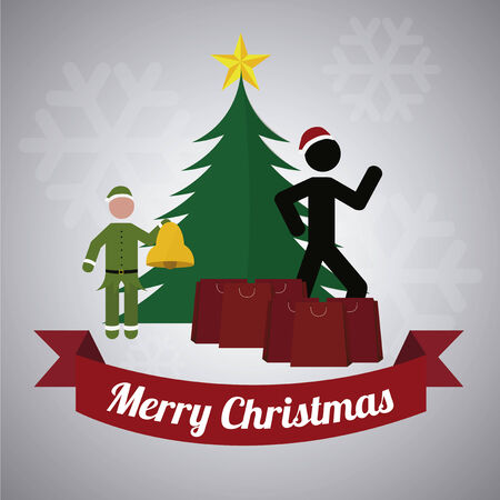 merry christmas over gradient color backgroundのイラスト素材