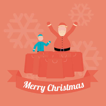 merry christmas over  color backgroundのイラスト素材