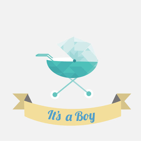 stroller ilustrator over white color backgroundのイラスト素材