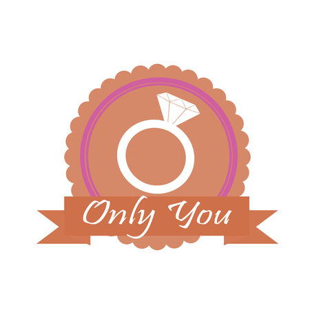 only you Love illustration over color backgroundのイラスト素材