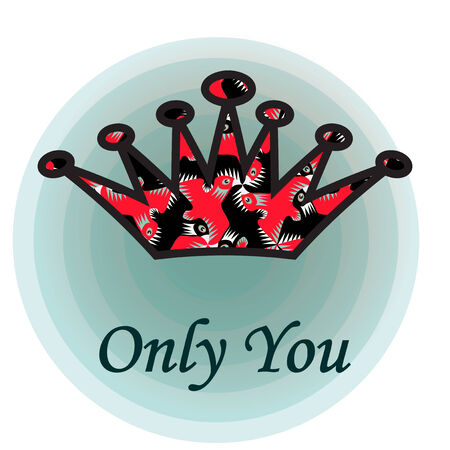 Love illustration over color backgroundのイラスト素材