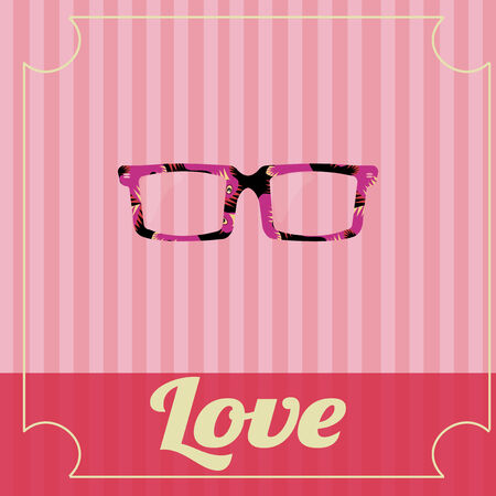 Love illustration over color backgroundのイラスト素材
