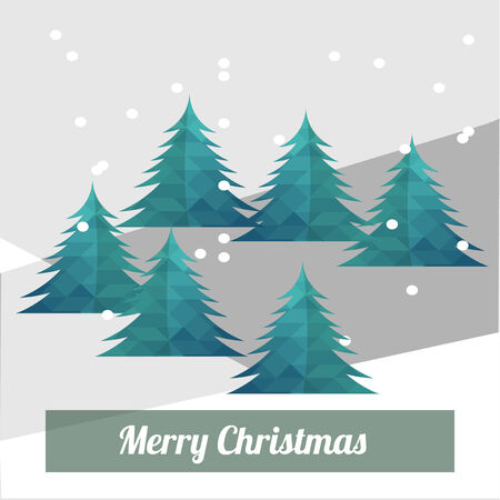 Christmas Illustration over color backgroundのイラスト素材