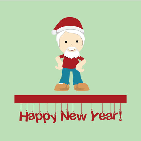 Happy New year illustration over color backgroundのイラスト素材