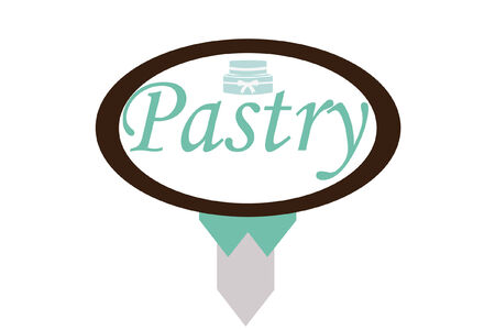 bakery illustration over stamp backgroundのイラスト素材