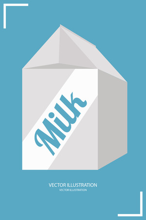 milk illustration over blue color backgroundのイラスト素材