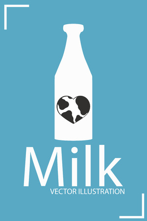 milk illustration over blue color backgroundのイラスト素材