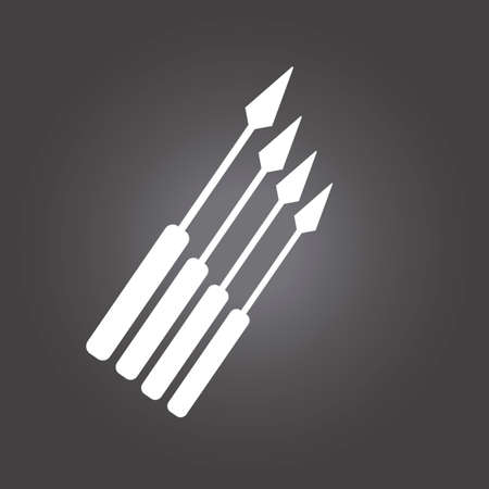 mechanical set wrench over black color backgroundのイラスト素材