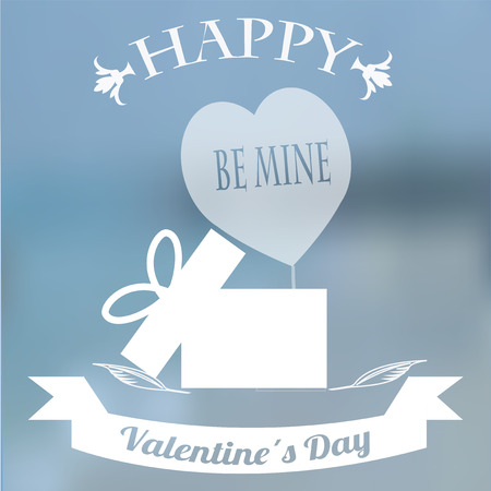 Valentines day, cash out heart  over blue blur backgroundのイラスト素材