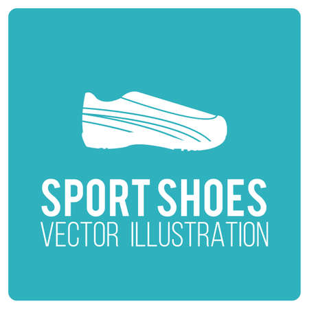 sport shoes over blue color backgroundのイラスト素材