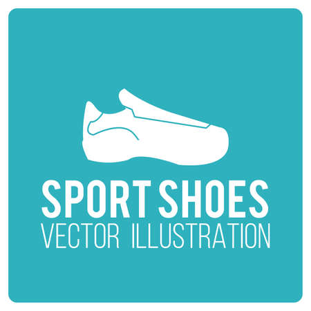 sport shoes over blue color backgroundのイラスト素材