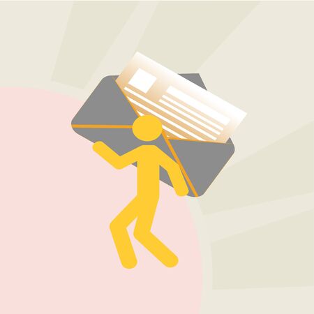 mail illustration over color backgroundのイラスト素材