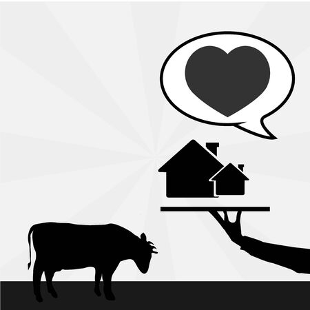 protect your pet over color backgroundのイラスト素材