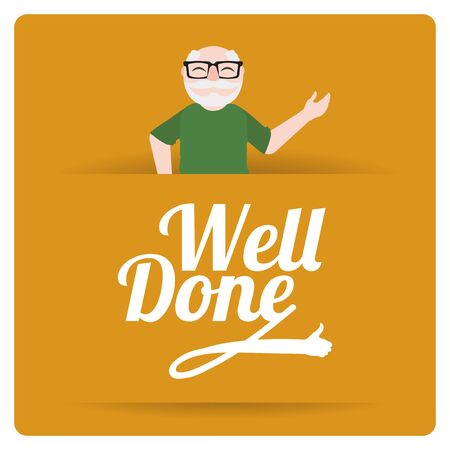 well donde illustration over color backgroundのイラスト素材