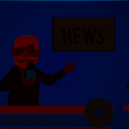 news illustration over color backgroundのイラスト素材