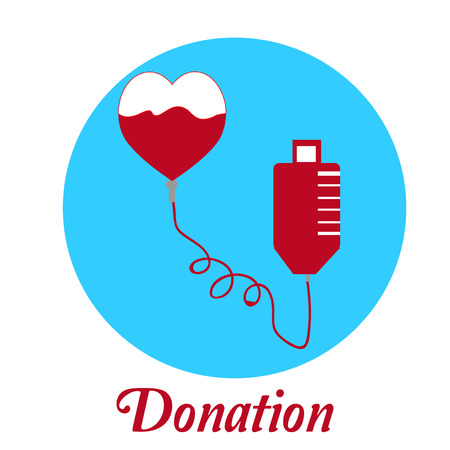 Donate Blood illustration over white color backgroundのイラスト素材