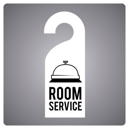 room service illustration over color backgroundのイラスト素材