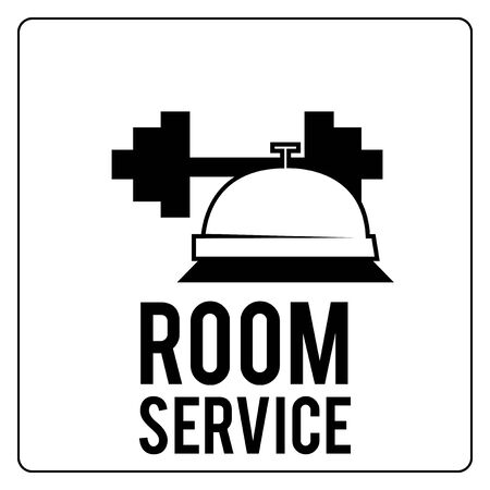 room service illustration over color backgroundのイラスト素材