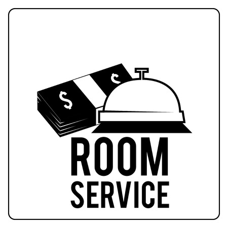 room service illustration over color backgroundのイラスト素材