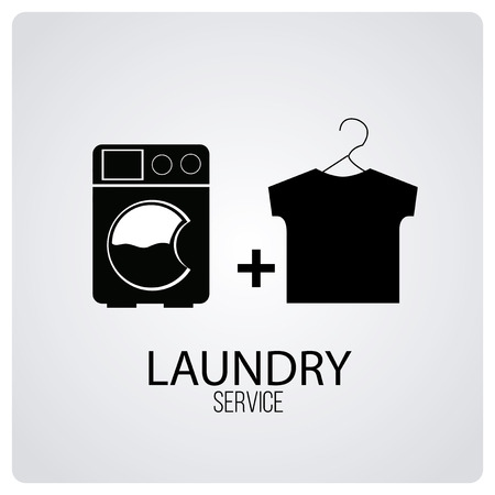 laundry service over degrade color backgroundのイラスト素材