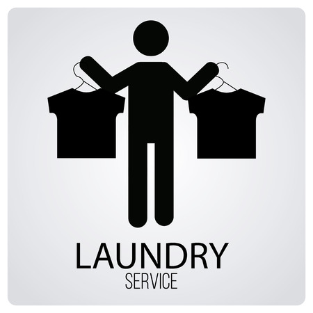 laundry service over degrade color backgroundのイラスト素材