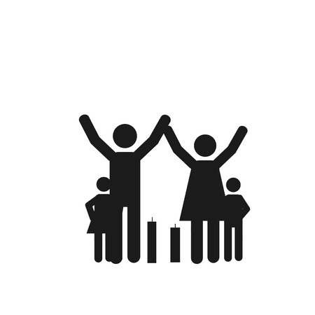 refugees illustration over white color backgroundのイラスト素材