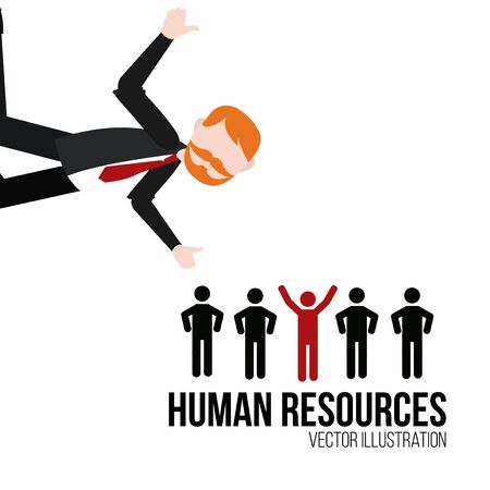 human resources illustration over white color backgroundのイラスト素材