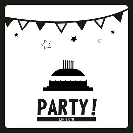 party illustration over white color backgroundのイラスト素材