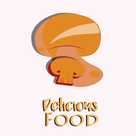 Delicious Food Illustration Over Color Backgroundのイラスト素材