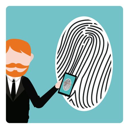 QR Code or barcode illustration over color backgroundのイラスト素材