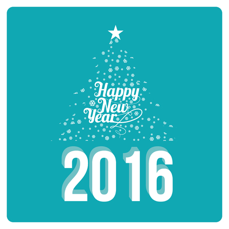 Happy New year illustration over color backgroundのイラスト素材