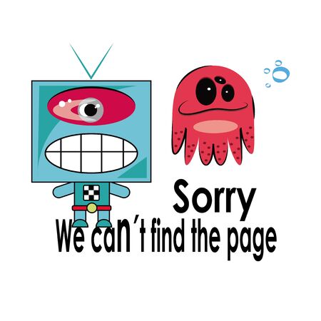 404 error illustration over white color background